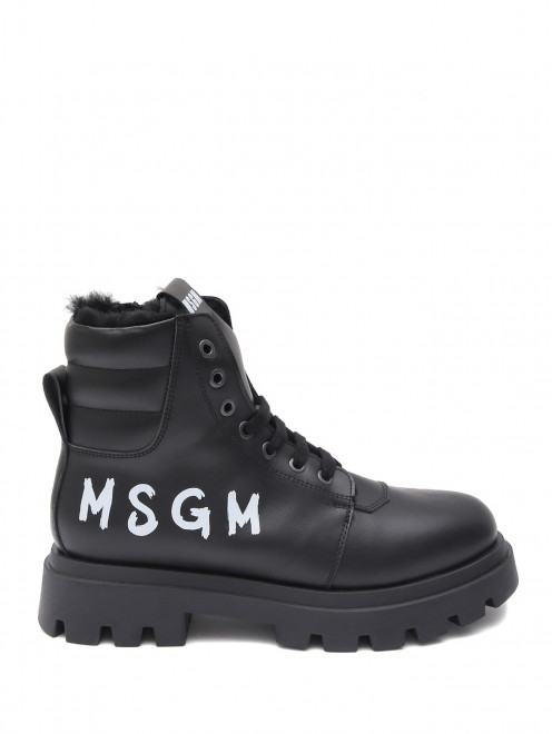 Утепленные ботинки из кожи MSGM - Обтравка1