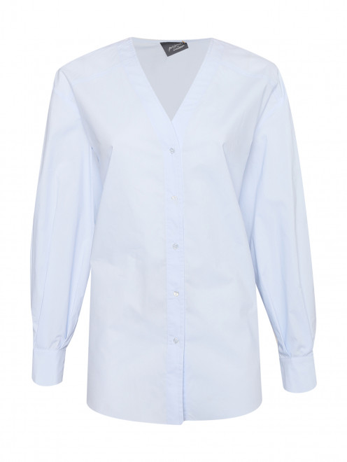 Блуза из хлопка на пуговицах Persona by Marina Rinaldi - Общий вид