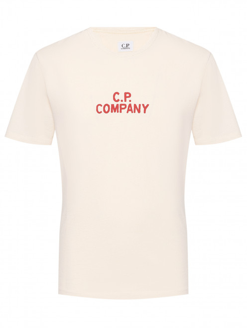 Футболка из хлопка с узором C.P. Company - Общий вид