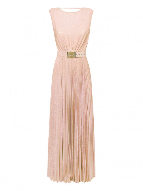 Платье с плиссировкой и разрезами Elisabetta Franchi - Общий вид