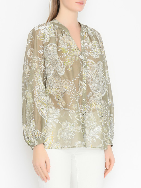 Свободная блуза с широкими рукавами Luisa Spagnoli - МодельВерхНиз