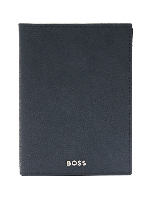 Обложка для паспорта из кожи с логотипом Hugo Boss - Общий вид