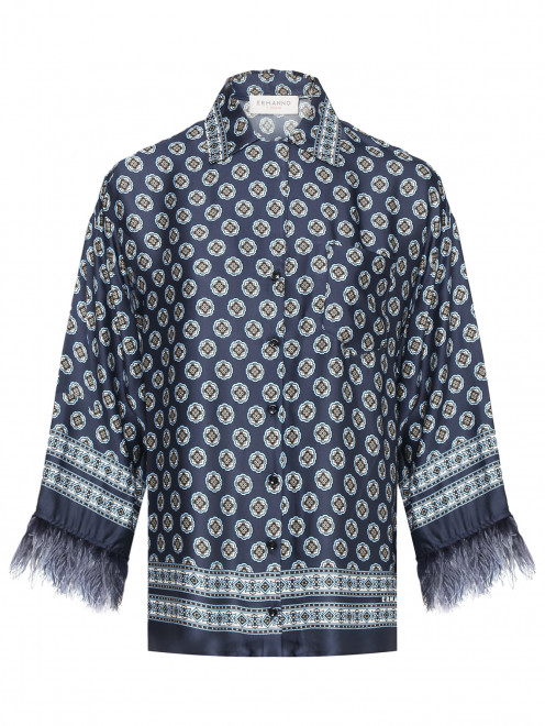Блуза с узором и перьями Ermanno Firenze - Общий вид