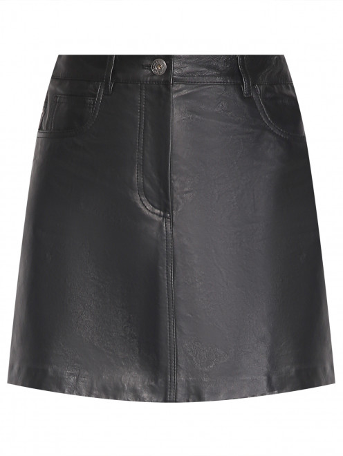 Юбка-мини из кожи Weekend Max Mara - Общий вид