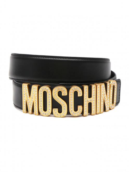 Ремень из гладкой кожи Moschino - Общий вид