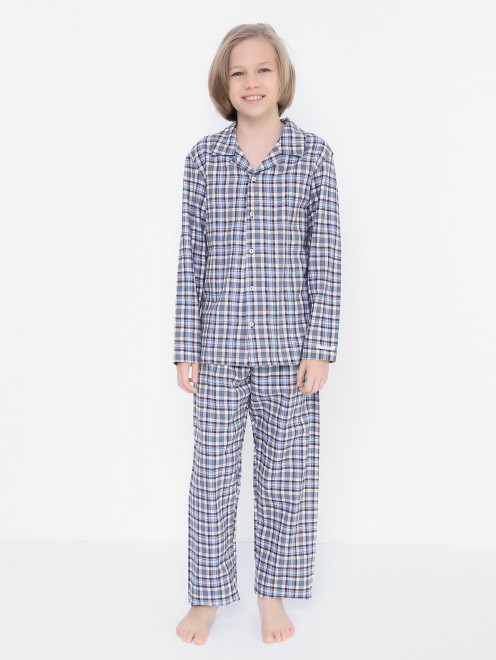 Хлопковая пижама на пуговицах La Perla - МодельОбщийВид