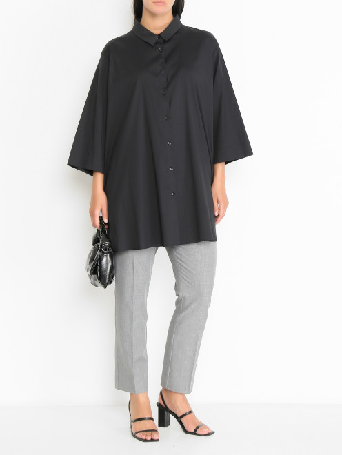 Блуза из хлопка с карманами Marina Rinaldi - МодельОбщийВид