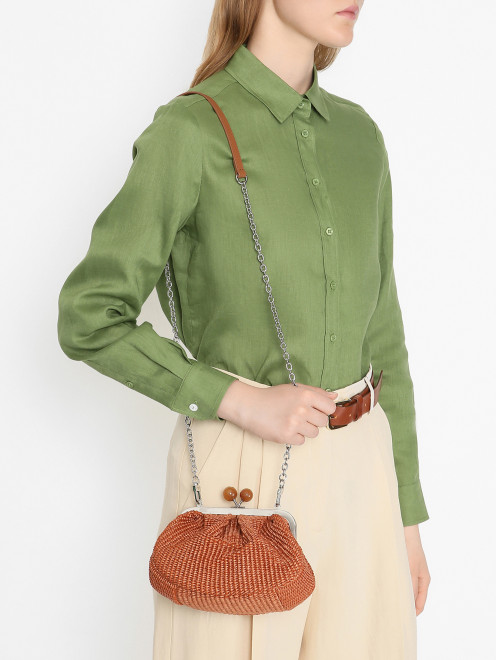 Плетеная сумка на цепочке Weekend Max Mara - МодельВерхНиз