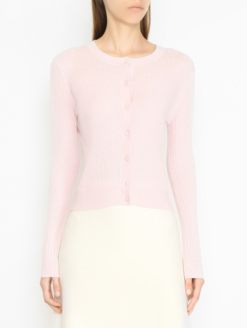 Кардиган из шелка и шерсти мелкой вязки Max Mara - МодельВерхНиз