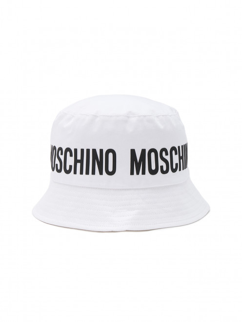 Панама из хлопка с логотипом Moschino - Обтравка1