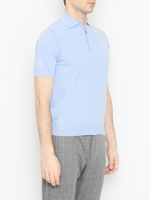 Джемпер из хлопка с воротом поло Doriani Cashmere - МодельВерхНиз
