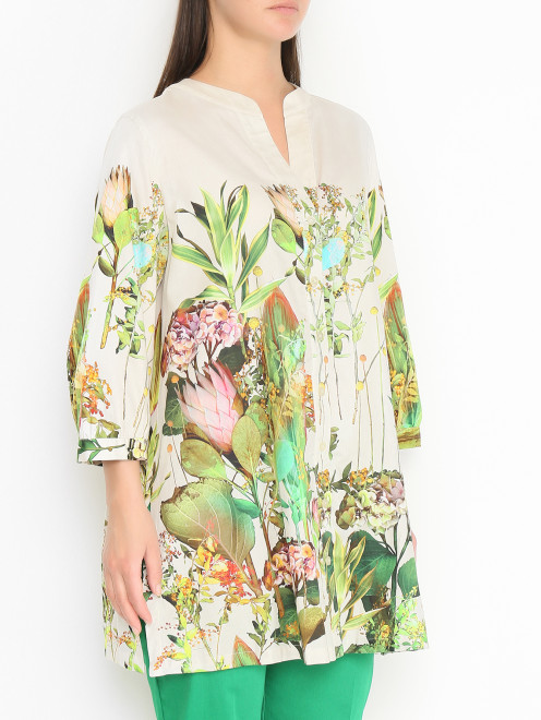 Удлиненная блуза из хлопка Marina Rinaldi - МодельВерхНиз
