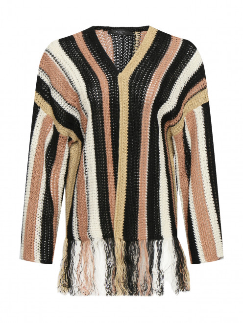 Кардиган-накидка с бахромой Weekend Max Mara - Общий вид