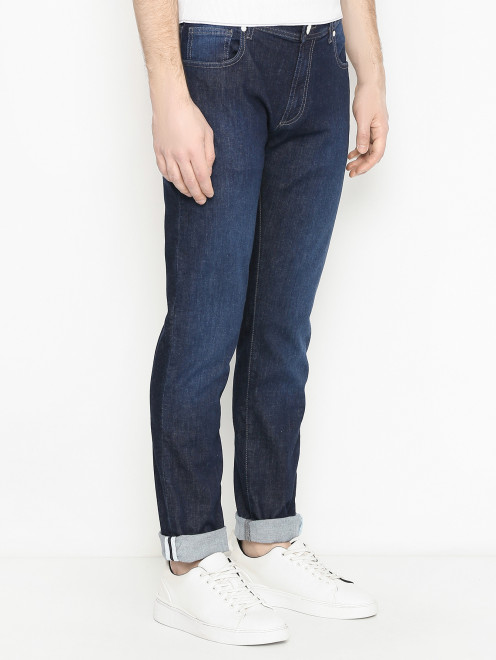 Джинсы прямого кроя из хлопка Doriani Cashmere - МодельВерхНиз
