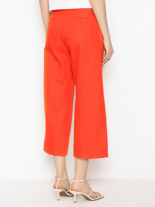 Однотонные брюки из хлопка и льна Weekend Max Mara - МодельВерхНиз