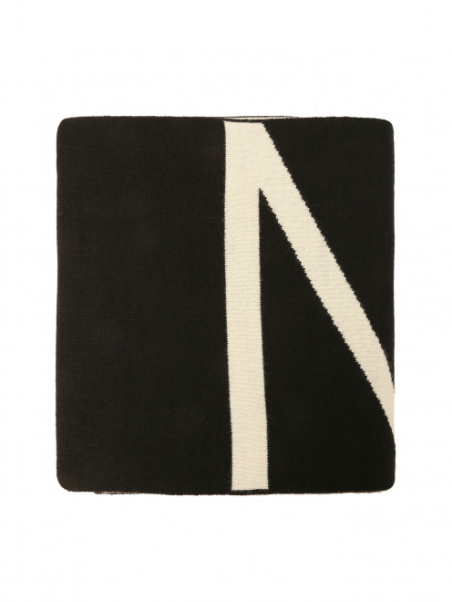 Шарф из смесовой шерсти с логотипом N21 - Обтравка1