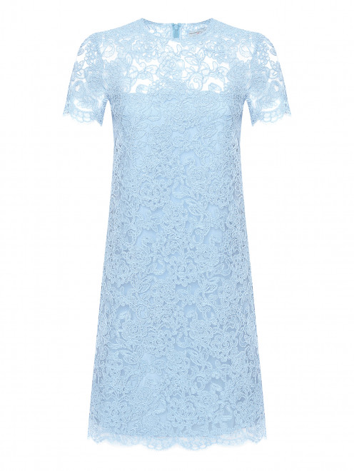 Платье прямого кроя из хлопка с кружевом Ermanno Scervino - Общий вид