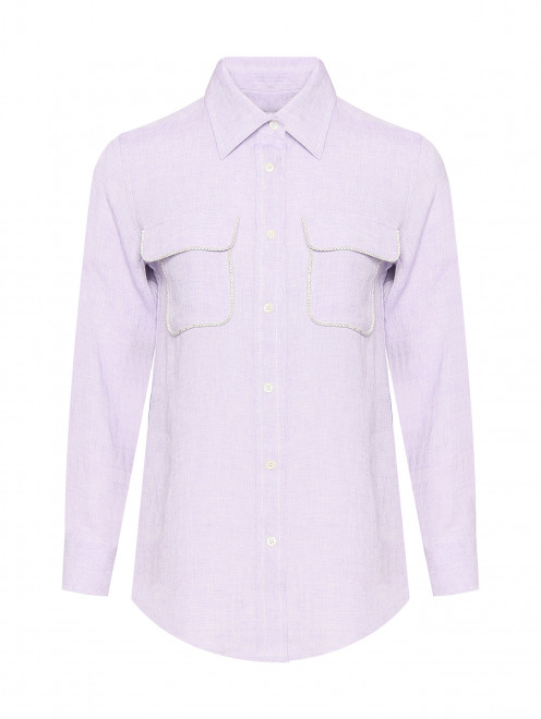 Блуза из льна с карманами  Forte Dei Marmi Couture - Общий вид