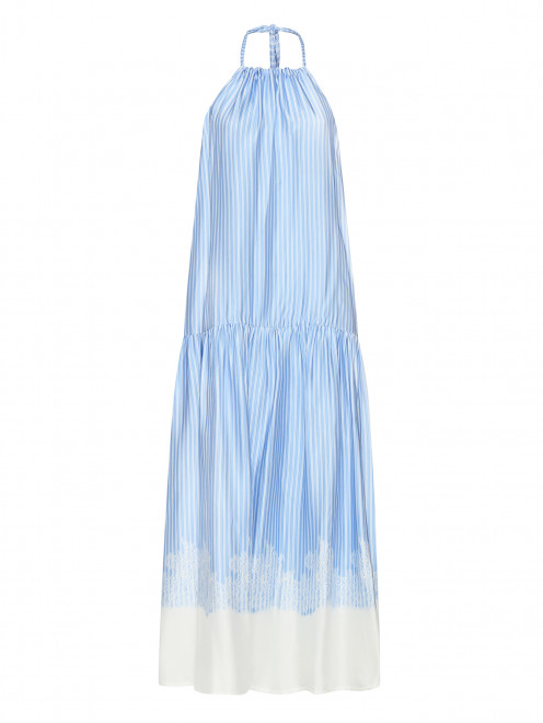 Платье-макси с открытой спиной и узором "Полоска" Ermanno Firenze - Общий вид