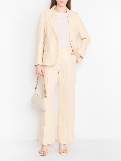 Брюки из льна с карманами Weekend Max Mara - МодельОбщийВид