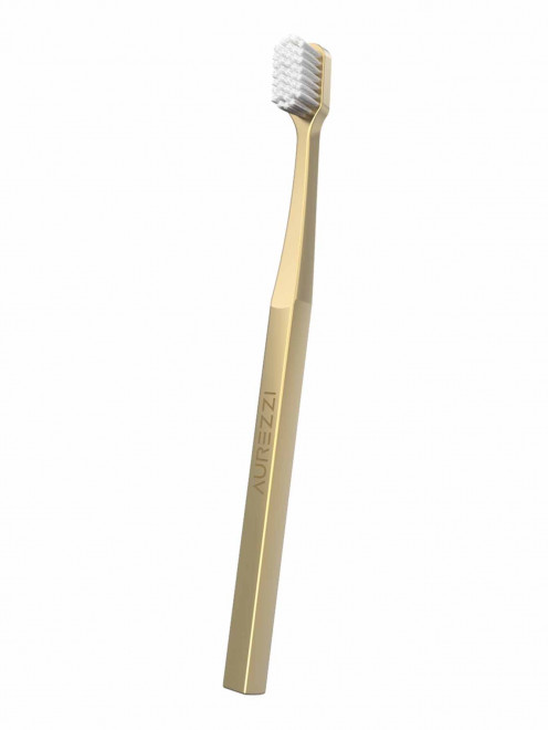 Зубная щетка с мягкой щетиной 24K Gold White Aurezzi - Общий вид