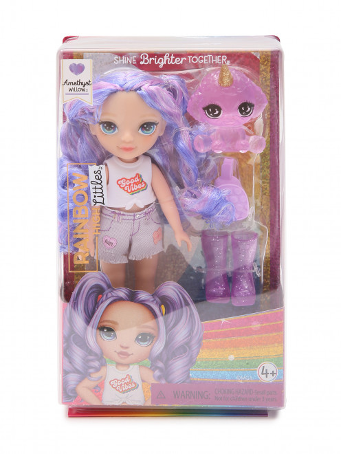 Кукла littles аметист 15 см фиолетовая с аксессуарами Rainbow High - Общий вид