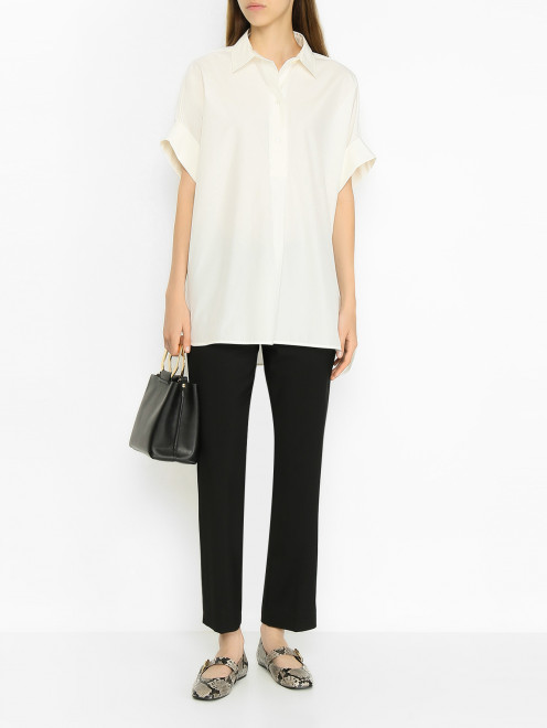 Удлиненная блуза из хлопка Weekend Max Mara - МодельОбщийВид