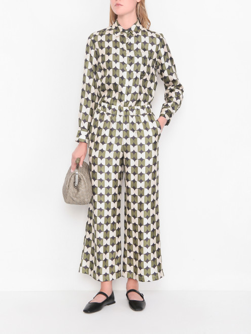 Брюки на резинке с узором Weekend Max Mara - МодельОбщийВид