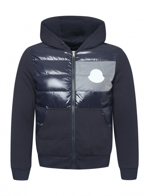Пуховая куртка с трикотажными вставками Moncler - Общий вид