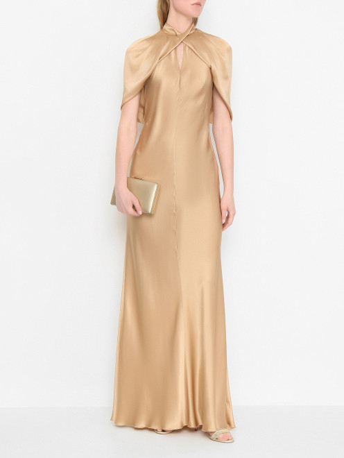 Атласное платье-макси Alberta Ferretti - МодельОбщийВид