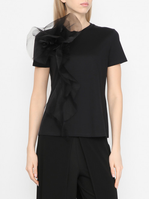 Футболка с цветком Max Mara - МодельВерхНиз