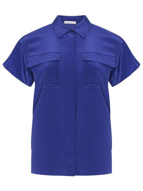 Рубашка из шелка с накладными карманами Liviana Conti - Общий вид