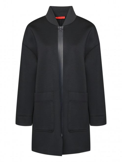 Однотонное пальто из вискозы на молнии Max&Co - Общий вид