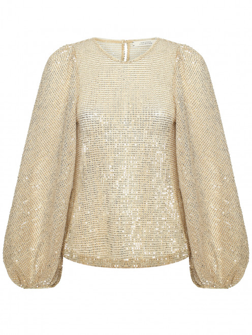Полупрозрачная блуза в пайетках и широкими рукавами Dorothee Schumacher - Общий вид