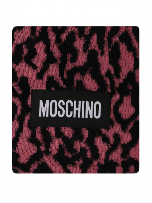 Шарф с узором и логотипом Moschino - Общий вид