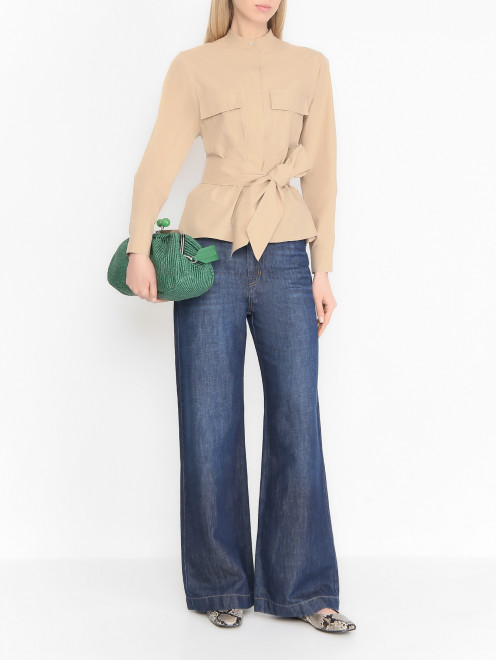 Хлопковая блузка с резинкой на спинке Weekend Max Mara - МодельОбщийВид
