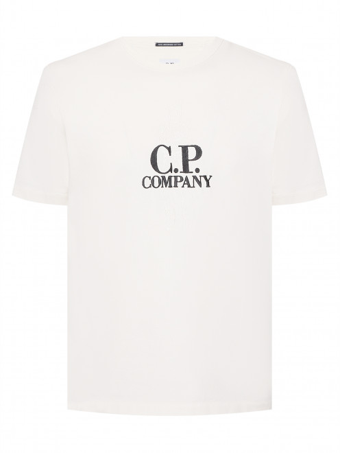Футболка из хлопка с узором C.P. Company - Общий вид