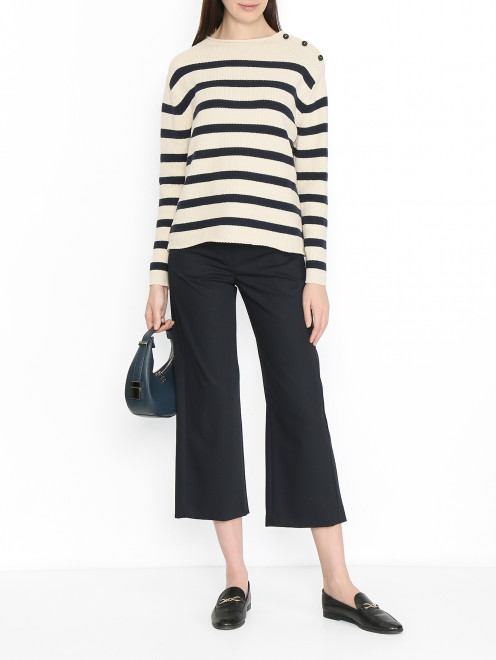 Брюки из тонкой шерсти на резинке Max Mara - МодельОбщийВид