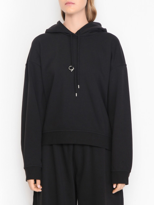 Толстовка из хлопка с капюшоном Sportmax - МодельВерхНиз