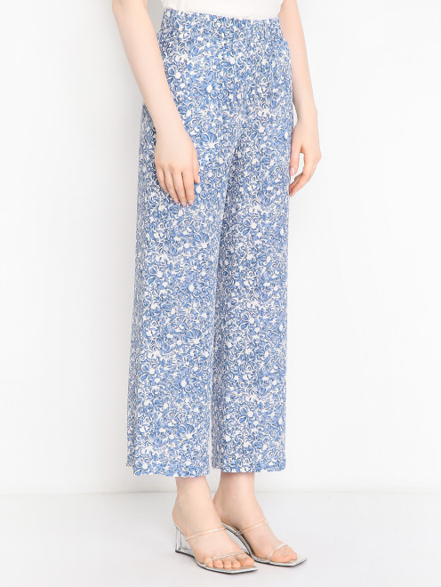 Брюки из шелка с узором Weekend Max Mara - МодельВерхНиз