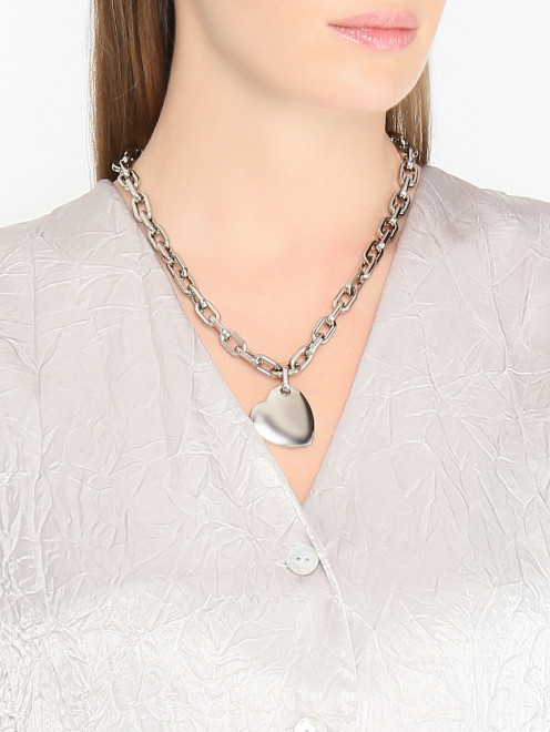 Ожерелье на цепочке с кулоном из серебра Tati York - МодельОбщийВид
