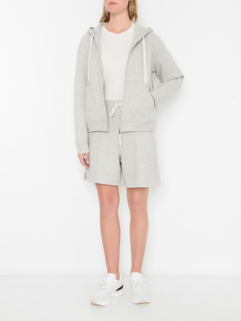 Толстовка из хлопка на молнии Weekend Max Mara - МодельОбщийВид