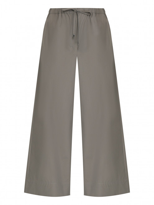 Хлопковые брюки на резинке Max Mara - Общий вид