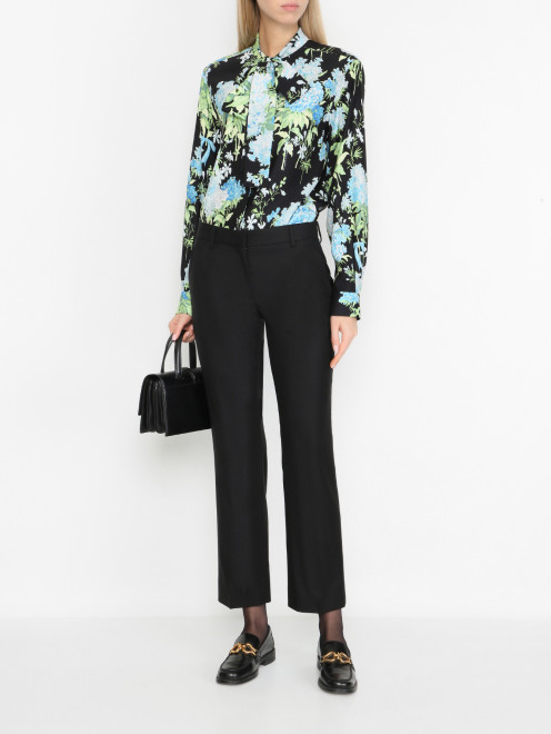 Базовые брюки из шерсти  Moschino - МодельОбщийВид