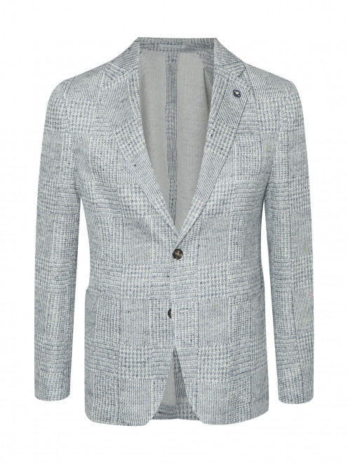 Пиджак из льна с карманами LARDINI - Общий вид