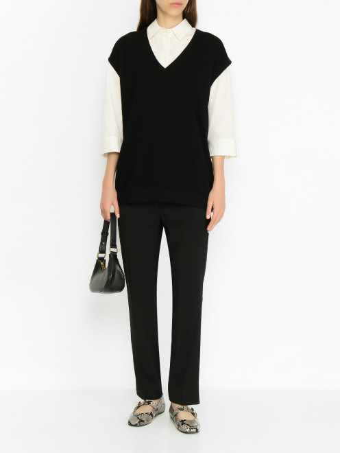 Жилет трикотажный из смесовой вискозы Weekend Max Mara - МодельОбщийВид