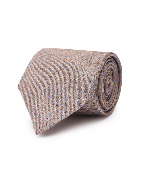 Широкий галстук из шелка с узором Isaia - Общий вид