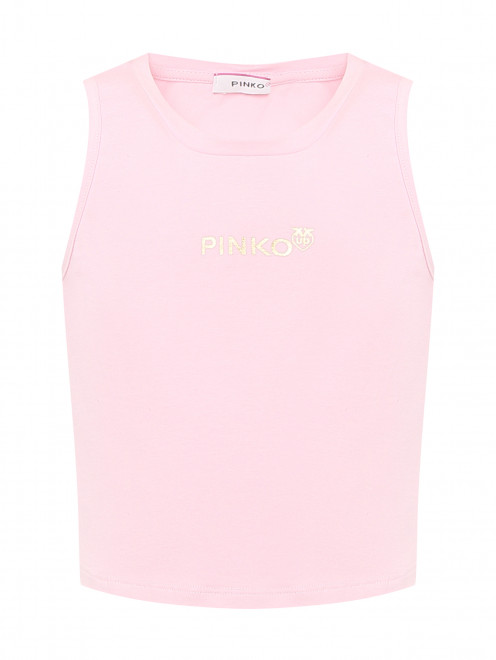 Топ с принтом из хлопка PINKO - Общий вид