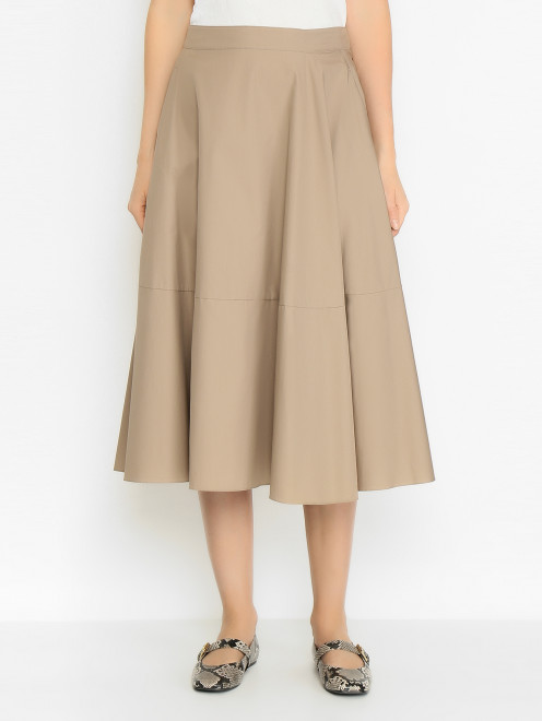 Хлопковая юбка-миди Max Mara - МодельВерхНиз