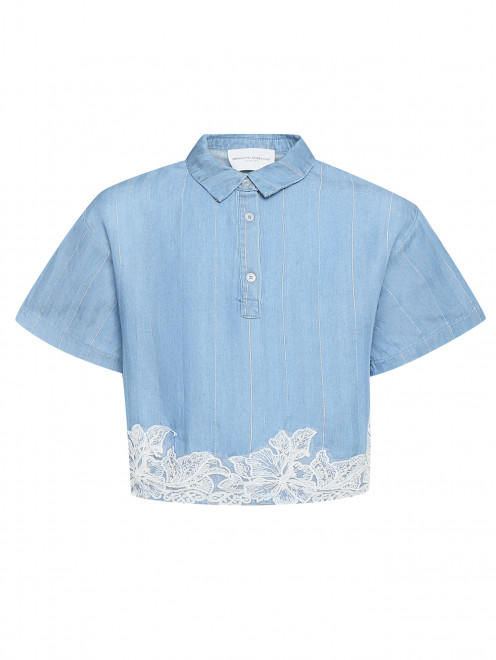 Укороченная блуза с кружевом Ermanno Scervino Junior - Общий вид